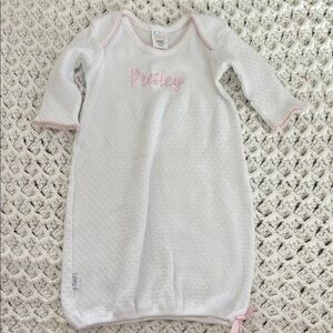 White and Pink Bodysuit One Piece with Minimalist Design